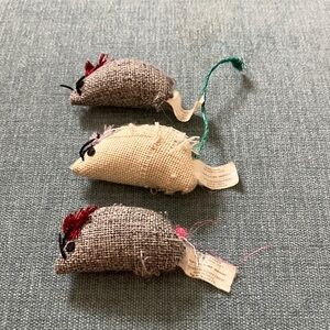 3 Well-Loved Cat Mouse Toys